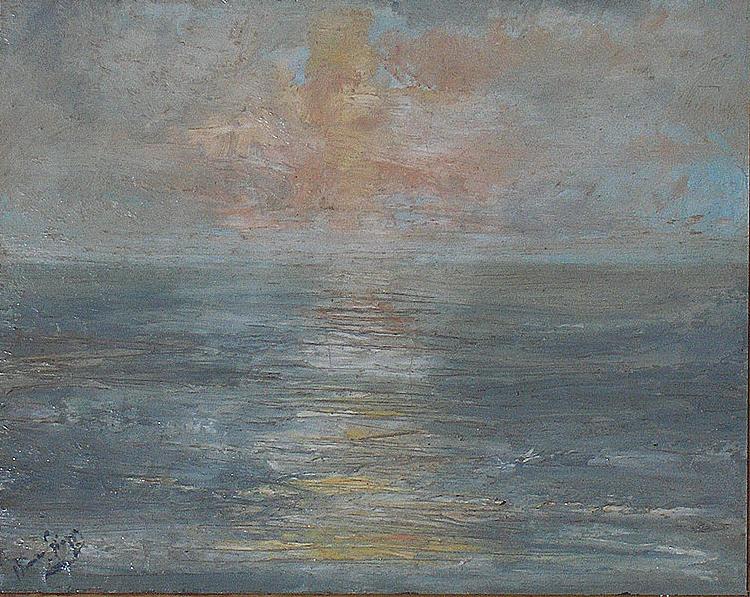 unknow artist Sunset at sea